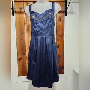 AKIRA Blue Strapless Sweetheart Sundress